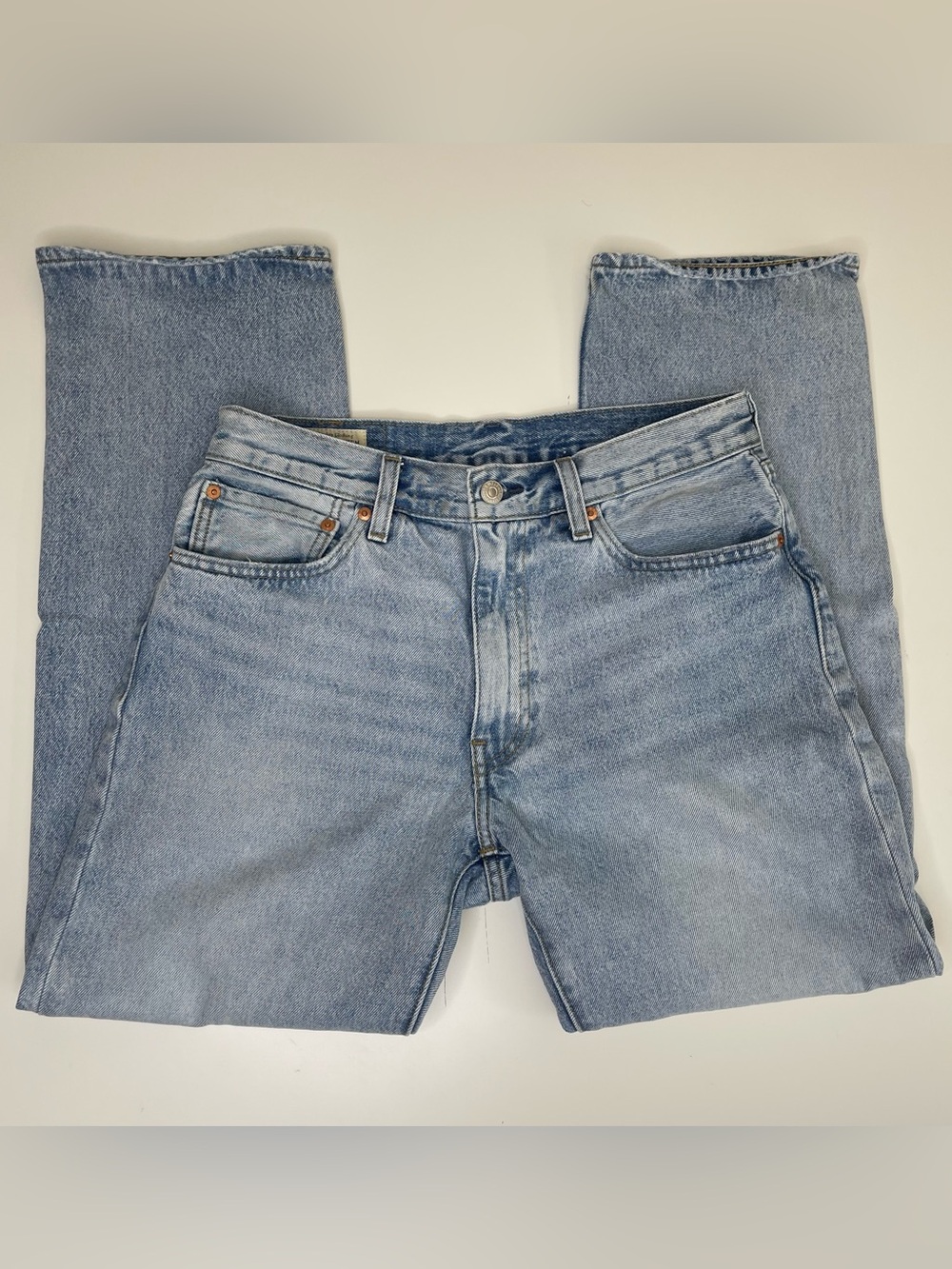 Levi's Premium Mens 555 Relaxed Straight Leg Denim Jeans (Light Wash) Size 31x30